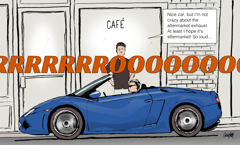 Illustration for article titled Noisy Lambo Roadster